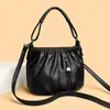 Bolsa de Mão Bolsa de Ombro Textura de Couro Genuíno Couro Macio Bolsa Transversal para Mãe Bolsa Pequena Bolsa Saco Bolsa da Sorte Retro Bolsa Bolsa Feminina