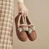 Zapatos peludos casuales y cálidos para mujer, nuevo estilo de invierno 2026, zapatos de algodón con forro de felpa, mocasines sin cordones con protección para el talón para uso en exteriores