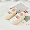 Lindos Zapatos de Cuero Bordados Antipatadas para Bebés Niñas, Novedad Otoño 2025 Estilo Coreano Puntera Cuadrada Suela Suave Punta Cerrada Zapatos de Princesa
