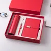 Caderno A5 com Logo Personalizável, Capa Dupla para Escritório, Bolso Interno, Bloco de Notas, Copo Térmico, Conjunto de Guarda-chuva