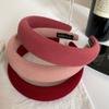 Celebridad de Internet de Corea del Sur 2022 Nuevo Top Craneal Alto Diadema Rosa de Esponja para Mujer Otoño e Invierno Sombrero para Salir Diadema con Pinza para el Cabello