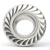 Porca sextavada com flange de aço inoxidável 304 dente reverso rosca reversa flangeada fêmea porca de flange esquerda atacado M4/M6M8