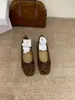Novedad Otoño 2026 Estilo Francés Elegantes Zapatos de Salón Estilo Hada Moño Gamuza Suela Blanda Mocasines Slip-On