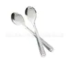 Cuchara pequeña de hierro al por mayor cuchara doméstica de acero inoxidable cuchara para arroz cuchara caliente cuchara de hierro con mango largo cuchara para cavar sandía
