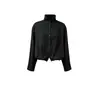 Cokadaily Sirena 2026 Otoño Diseño Relajado Cuello Alto Camisa Corta Chaqueta Cardigan Top