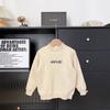 Xianao 2023 Invierno nuevo ropa para niños camisa básica para niños con forro polar estilo coreano letras bordadas suéter cálido para niños y niñas