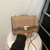 Bolso cuadrado pequeño popular con patrón de cadena para mujer, bolso de mujer, nuevo de moda otoño 2023, bolso bandolera simple con cadena