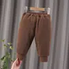 Pantalones de invierno estilo western de algodón para niños y niñas, nuevos y guapos, pantalones de algodón con cabeza de perro tridimensional para bebé