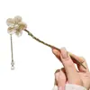 Horquilla de pelo con borla de flor retro de estilo chino nuevo, horquilla de pelo de estilo antiguo de alta gama, tocado, falda cara de caballo, accesorios para el cabello