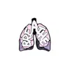 Broche Creativo de Órganos Humanos de Dibujos Animados Corazón Cerebro Pulmón Modelado Insignia Personalidad Médica Aleación Accesorios para Ropa