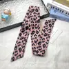Novo Lenço Longo de Seda Estampado de Leopardo, Lenço de Seda Cor Vinho, Novo Lenço de Seda de Lembrança, Acessório de Roupa, Lenço de Seda Diagonal