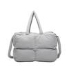 Bolsa Acolchoada de Algodão Xiaohongshu, Bolsa de Penas, Bolsa Tote Casual de Grande Capacidade Feminina 2024, Bolsa de Ombro Feminina para o Dia a Dia, Bolsa de Mão