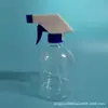 Garrafa Transparente de 500ml Garrafa de Álcool em Gel 28 Bocas Quadrada Pistola Plástico Garrafa Pet Ferramenta de Desinfecção para Cabeleireiro Garrafa de Rega para Jardim