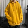 Sudadera de Color Sólido para Hombre 2023 Primavera y Otoño Estilo Hong Kong Ins con Capucha Holgada Moda Ropa de Otoño Hip-hop