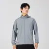 Marca Roupa de Proteção Solar Alto FPS UPF50+ Esportes ao Ar Livre Anti-UV Resfriamento Gelado Respirável Capuz Removível Jaqueta Masculina