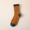 Meias de Pelúcia Meias de Inverno para Homens Meias de Tubo Médio Meias de Chão de Casa Combinando Cores Engrossadas Sem Pêlos Coral Fleece Meias Quentes Forradas de Lã