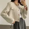 Ropa de mujer de alta calidad de Dongdaemun, Corea del Sur 2026m Chaqueta corta texturizada para otoño, top sencillo estilo Chanel para mujer