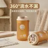Botella de agua de alta apariencia para niñas, antibacteriana con iones de plata, hecha de PP, con asa, portátil, a prueba de fugas, para beber directamente con un solo clic, fácil de limpiar
