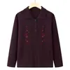 Cárdigan Suéter de Primavera de la Abuela, Ropa Holgada de Primavera y Otoño para Mujeres de Mediana Edad y Mayores, Chaqueta de Punto de Mamá, Ropa para Personas Mayores