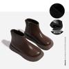 Botines Cortos de Piel Suave para Niñas, Botas Individuales para Niños, Nuevos Zapatos para Niños Otoño e Invierno 2026, Botas de Algodón Forradas de Felpa, Botas Ligeras de Suela Suave