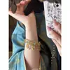 Nuevo Pulsera Abierta con Borla Estilo Chino para Mujer, Estilo Étnico, Estilo Antiguo, Pulsera Retro de Gama Alta, Joyería de Mano Exquisita de Nicho de Lujo Ligero