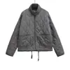 Invierno 2025 Nuevo Moda Callejera Europea y Americana Transfronteriza Chaqueta de Algodón Tencel Holgada con un Toque de Alta Gama y Estilo Trendy Ins