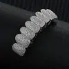 Hip Hop Transfronterizo Hip Hop Aparatos Dentales Llenos de Diamantes, Joyería Dental de Zirconia, Aparatos Dentales de Diamante, Amazon Personalizado de Moda Joyería Dental de Ocho Dientes