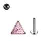 F-136 Aleación de Titanio Zircón Labio Uña Bolsa Triangular Taladro 0.9 Boca Oreja Uña Hueso de la Oreja Uña Joyería para Perforación Humana