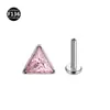 F-136 Aleación de Titanio Zircón Labio Uña Bolsa Triangular Taladro 0.9 Boca Oreja Uña Hueso de la Oreja Uña Joyería para Perforación Humana