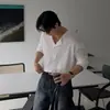 ASCLO&QIAO nova camiseta de outono estilo minimalista com textura waffle de manga longa, versão coreana, gola henley, blusa de moletom solta masculina