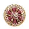 Botones Metálicos Trenzados Rojos, Exquisitos Botones de Cuerda con Forma de Flor, Botones para Suéteres y Chaquetas, Botones de Cinta, Botones Decorativos de Diamante
