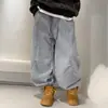 Pantalones para Niños Estilo Primavera y Otoño 2026 Nuevos Ropa de Otoño para Niños Pantalones Deportivos Niños Grandes Niños Otoño Sueltos Pierna Ancha Pantalones de Chándal
