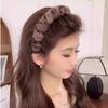 Diadema de Felpa con Estampado de Leopardo y Dientes para Mujer, Pinza para el Cabello, Goma para el Cabello, Diadema Accesorio para el Cabello 2024, Diadema de Corona Alta Estilo Miniso