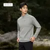Nueva colección de otoño: Camiseta atlética de manga larga para hombre con cuello alto, top de secado rápido para correr y fitness, adecuada para primavera y otoño, casual y versátil