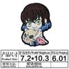Pegatina de tela bordada de dibujos animados de juego de alta calidad, parche bordado con el logotipo de la hoja de exterminio de fantasmas, personaje de anime