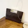 Moda Comércio Exterior Estilo Coreano Bolsa Feminina com Corrente Padrão Crocodilo Modelo Novo Primavera 2026 Versátil Ombro Transversal Bolsa de Mão