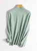 100% CashmereSuéter 100% Cashmere Gola Alta Meia Malha Base Suéter Outono Inverno Top Quente