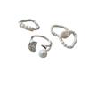 Anillo de Perla Irregular con Forma de Frijol a la Moda para Mujer, Diseño de Alta Gama, Anillo Ajustable para el Día a Día, Anillo de Dedo Índice Tendencia