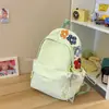 Mochila Bordada Floral Azul Claro Curativa com uma Vibe Gentil, Fresca, Ensolarada e Doce para Passeios
