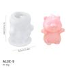 Molde de silicona para oso gato goteando pegamento diy incienso conejo posavasos de mesa adornos de aromaterapia para coche molde de yeso para velas