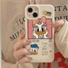 Funda de Teléfono Móvil de Dibujos Animados Donald para Apple 16 15 Explosiones iPhone14Plus Creativa 13 Moda 12 Trigo