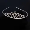 Moda Coreana Accesorios para el Cabello de Princesa Corona Simple Corona de Cumpleaños Diadema Tocados Aleación Pedrería Corona Pequeña para Niños