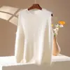 Novo colete de malha gola redonda em lã de caxemira outono e inverno para mulheres, cor sólida, sem mangas, tecido escovado, tamanho único, cinza ferro