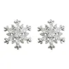 Copos de Nieve de Zirconia Plata de Ley 925 Pendientes de Invierno Frescos y Dulces Nicho de Lujo Accesible Regalo para Novia