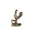 Lingote de Latón Macizo Gallo Zodiaco de Gama Alta Decoración del Hogar Mascota de Té Objetos Antiguos Adornos de Escritorio Artesanías