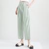 Calça para Gestantes 2025 Novo Verão Fina para Usar por Cima Secagem Rápida Sem Costura na Barriga Cordão Solta Tamanho Grande Calça Harlan Roupa de Verão