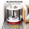 Mesa auxiliar de doble capa para sofá, sencilla, para apartamento pequeño, mesa cuadrada sencilla, mesa de centro para dormitorio, mesa pequeña, miniestante de almacenamiento para sala de estar