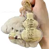 Llavero Dorado de Fortuna y Prosperidad, Colgante de Bolsa de la Suerte de Oro Puro, Regalo de Bendición para Fiestas, Regalo de Atracción para Tienda de Oro, Al por Mayor