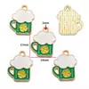 Festival Irlandés Hierba de la Suerte Sombrero Botas Colgante Gota de Aceite Accesorios de Aleación DIY Colgante para Pulsera Collar W401