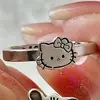 Anillo de perro KT Cat Sanrio Parchia con diseño de dibujos animados, ideal para enviar a tus amigos y parejas.